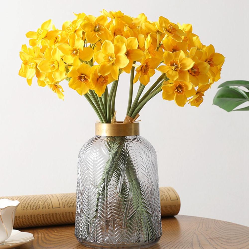 Wedding Home Decoration Living Room Wreath Narcissus Fake Flowers Daffodil Artificial Plant