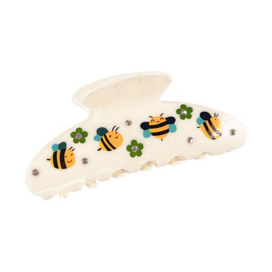 Cartoon Animal Pattern Hand-painted Design Ring Acrylic White 1 Pc