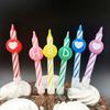 Birthday Candle Colorful Spiral HBD Happy Birthday English Letter Candle Cartoon Pattern Small Thread with Base