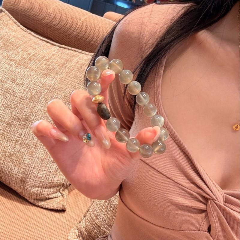 Natural Agarwood Bracelet Women 11mm Vintage Style High-Quality