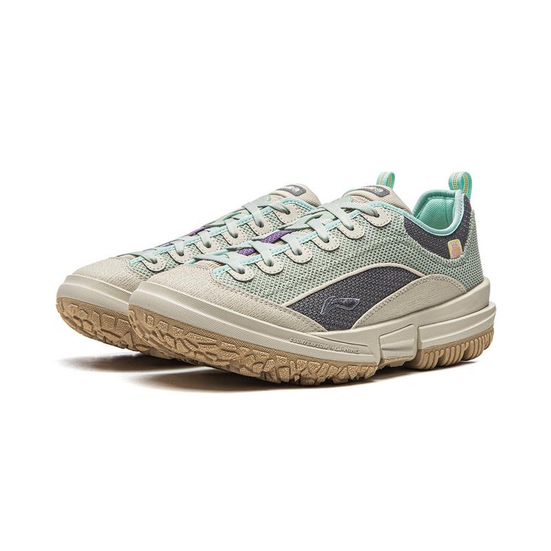 Li Ning Outdoor CF Tracing Низкие Альпинистские Пешеходные Ботинки Женские Зеленый Серый AHCW044-5