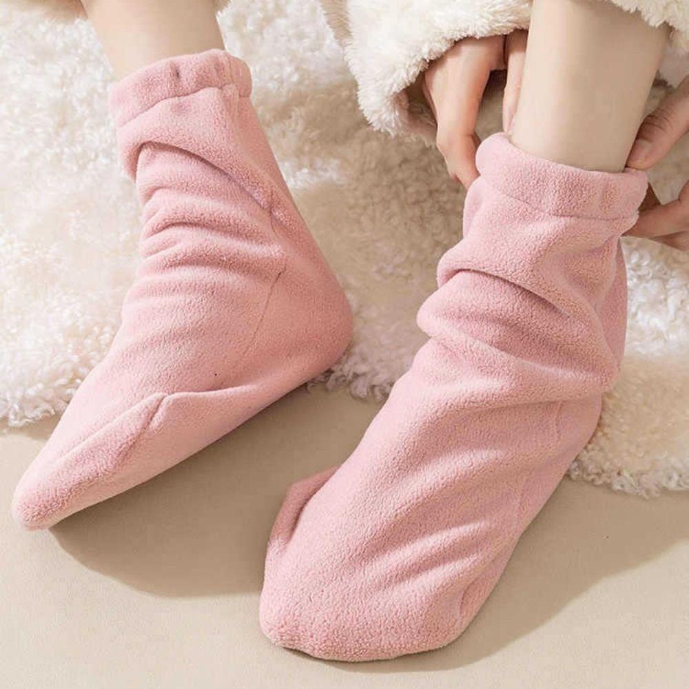 Warm Fleece Sleep Socks Plush Winter Floor Socks Cute Sleeping Socks Women Puerpera