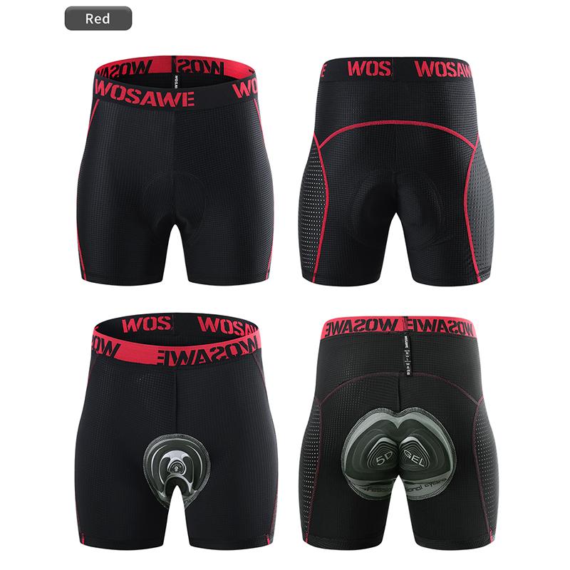 Велосипедные шорты WOSAWE мужские MTB велосипедные дышащие трусы с гелевой подкладкой