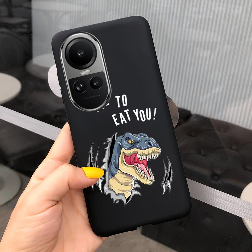 Case For Oppo Reno10 Pro Global Version Cover Bumper For Reno 10 10Pro 5G CPH2531 CPH2525 Soft TPU Capa With Cartoon Print Etui