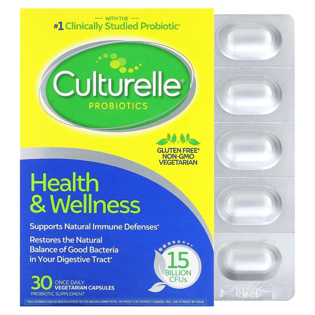 Probiotics, Health & Wellness, 15 Billion CFU, 30 Veggie Capsules Once a Day