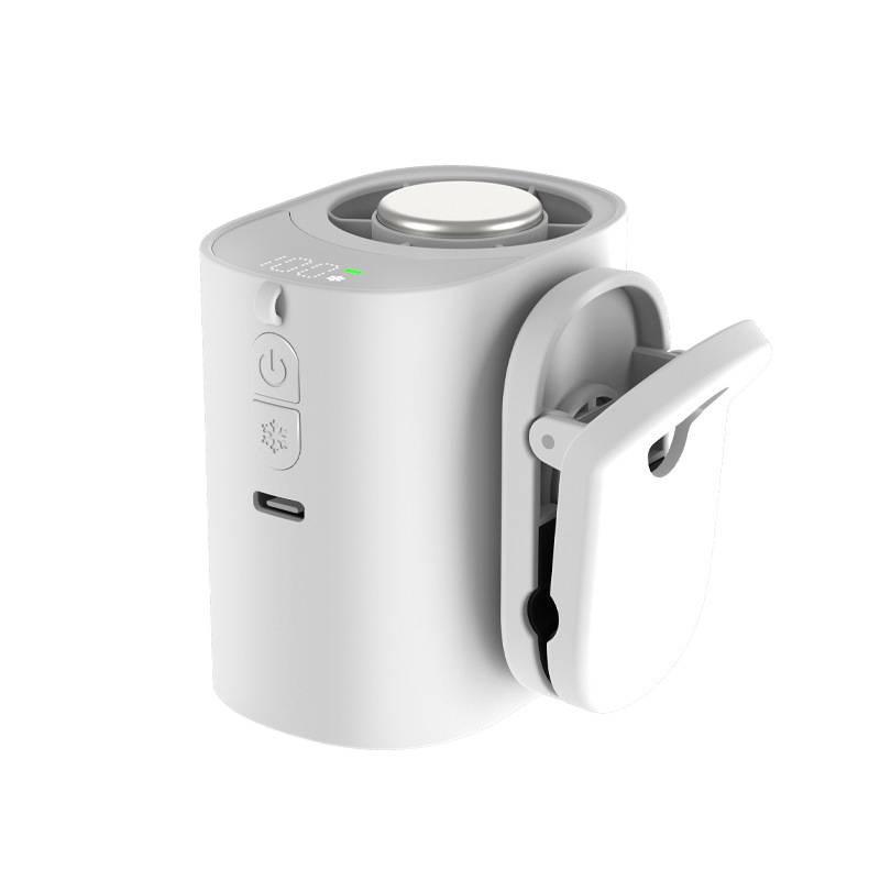 USB Rechargeable Portable Hanging Waist Fan with High-Speed Turbine and Adjustable Clip