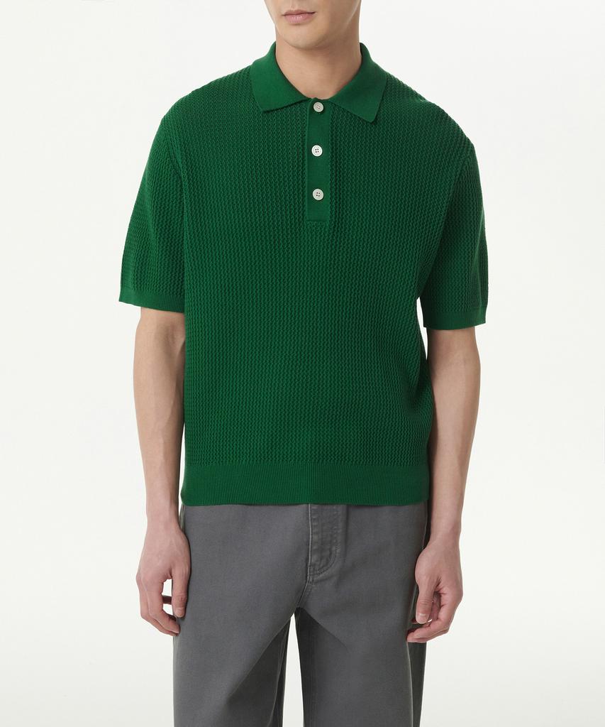 MUSINSA STANDARD Crocheted Knitted Polo Shirt [Irish Green]