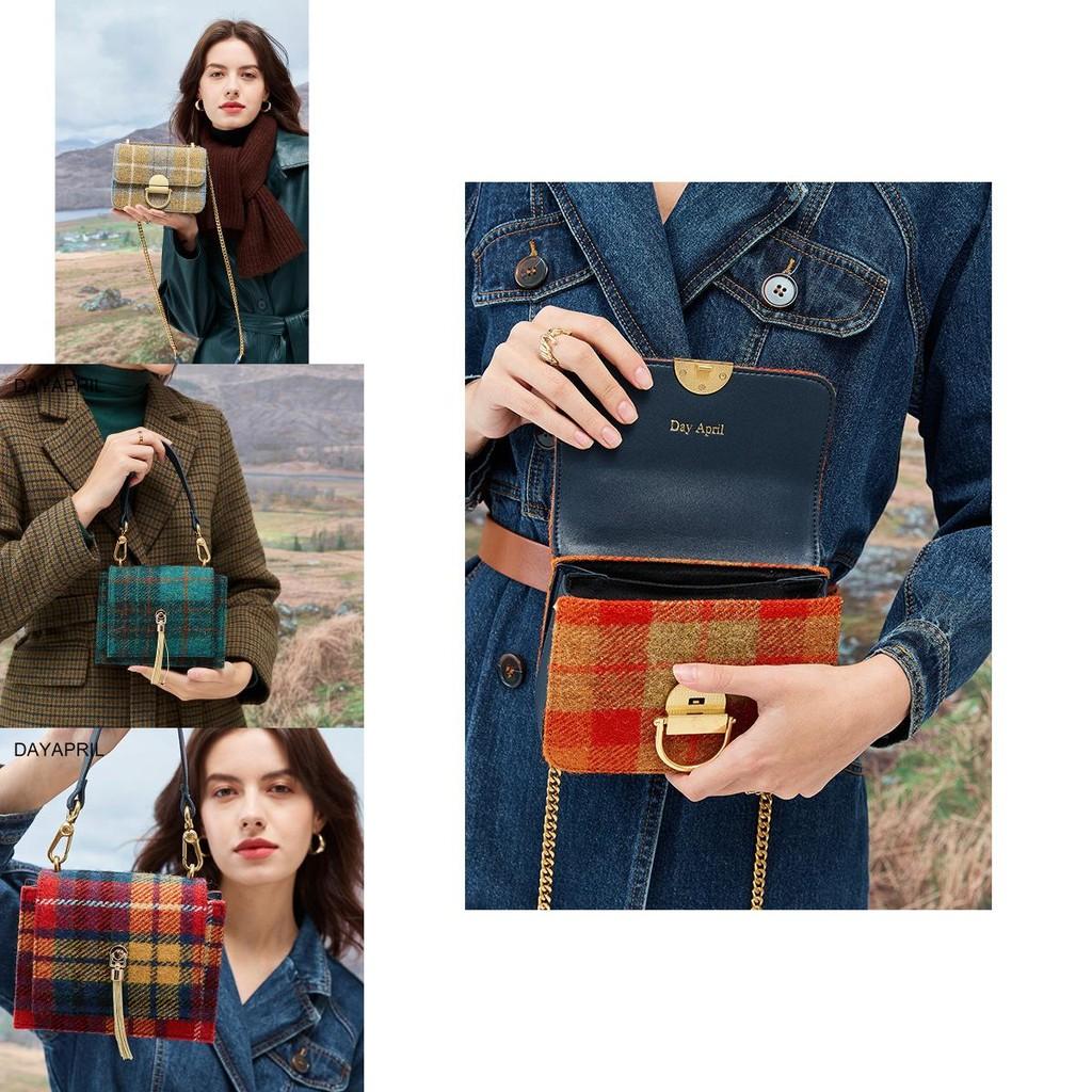 Стильная сумка-тоут из твида Харрис для женщин, большая вместимость, повседневная наплечная сумка