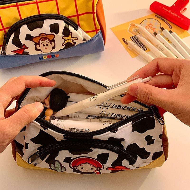  Toy Story Woody Buzz Lightyear Cartoon Pencil Bag Cute High-Looking Large Capacity Student Stationery Storage Bag