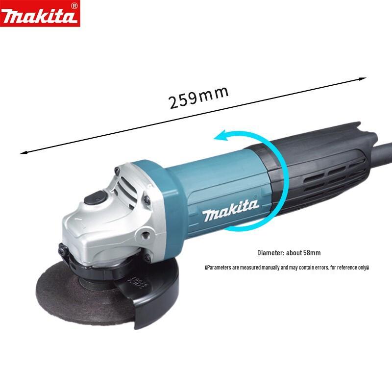 Углошлифовальная машина Makita 720 Вт 100 мм, штекер CN (адаптер в комплекте)