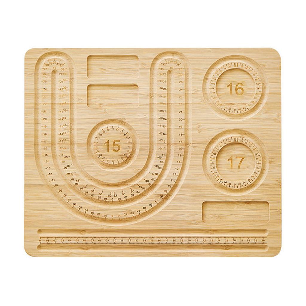 Доска-бисерница из массива дерева для DIY браслетов, ожерелий, бисероплетения, изготовления ювелирных изделий, органайзер-лоток, инструмент для рукоделия и измерения, аксессуары