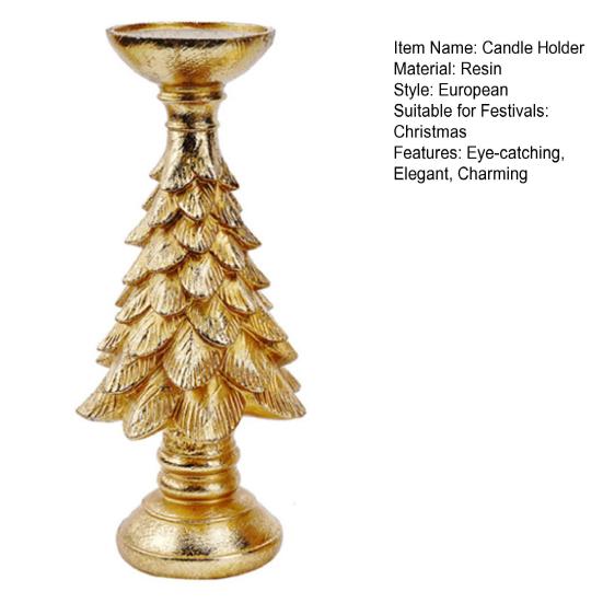 Винтажные подсвечники в виде рождественской елки, смола, фигурка рождественской елки, подставка для столбовых свечей для домашнего каминного декора