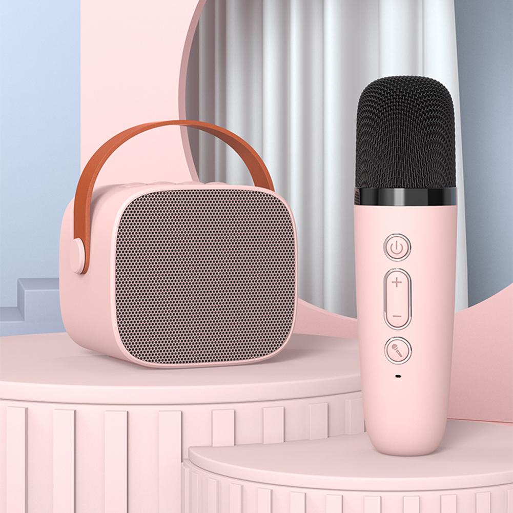 Универсальная караоке-машина, совместимая с Bluetooth, портативный Hi-Fi караоке-динамик, набор с шумоподавлением, многофункциональный для детей и взрослых