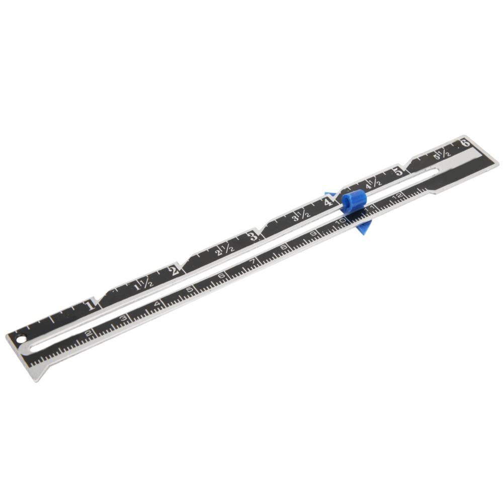3pcs Black DIY Patchwork Tool Sliding Gauge Cloth Measuring Tool Durable Sewing Ruler For Knitting