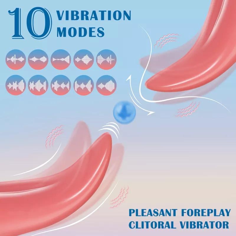 Tongue Licking Nipple Clitoris Anal Vagina Vibrator Stimulator Vibration for Female Couples Sexy Adult Female Vibrator Adult Toy