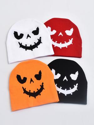 Мужские и женские вязаные шапки с вышитыми рисунками в стиле хип-хоп, праздничные шляпы для вечеринок