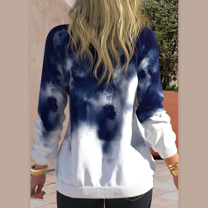 Женская модная повседневная футболка с длинным рукавом и круглым вырезом и топ