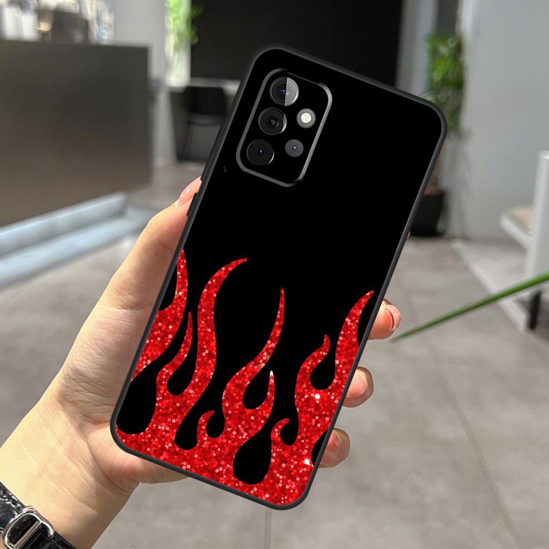 Фиолетовый Огонь Принт Чехол Для Samsung Galaxy A52 A32 A12 A56 A36 A54 A34 A14 A05 A16 A26 A13 A33 A53 A15 A35 A55
