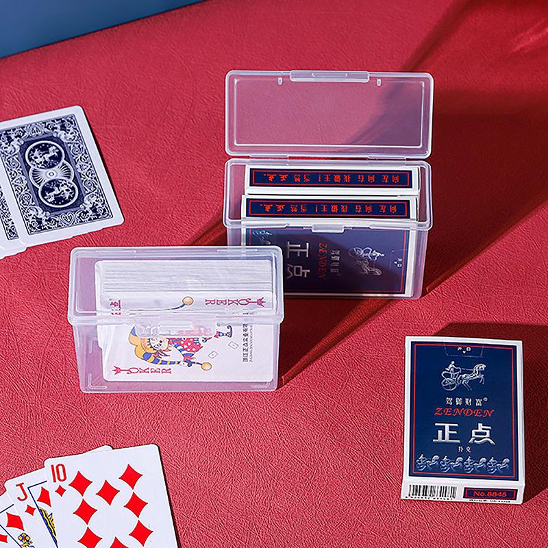 1 шт. Игровой футляр для карт, прозрачная коробка для игральных карт, коробка для хранения игральных карт, держатель для колоды карт, органайзер для торговых карт