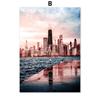 Romantic Sunset Landscape Painting Ferris Wheel Posters for Home Design Modern Decoration for Living Room Frameless Art Prints No Frame