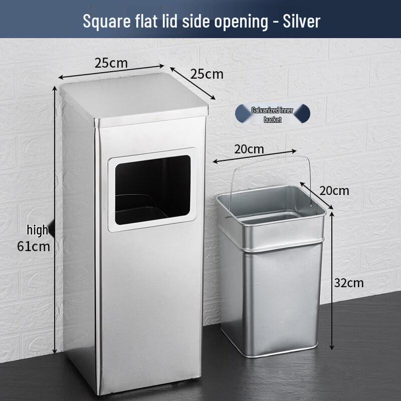 RSRDDY Stainless Steel Outdoor Ashtray Trash Can