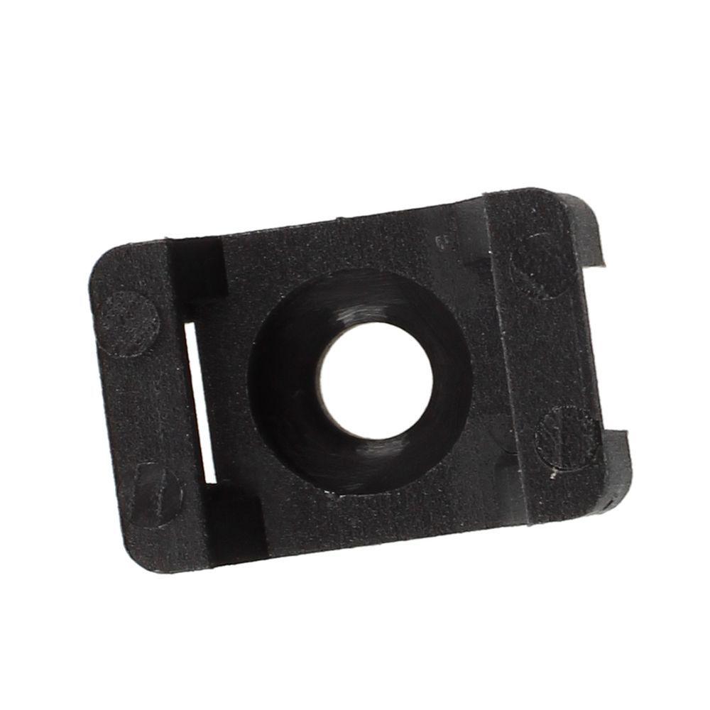 Black Width Cable Tie Mount Wire Holder Base Saddle Type