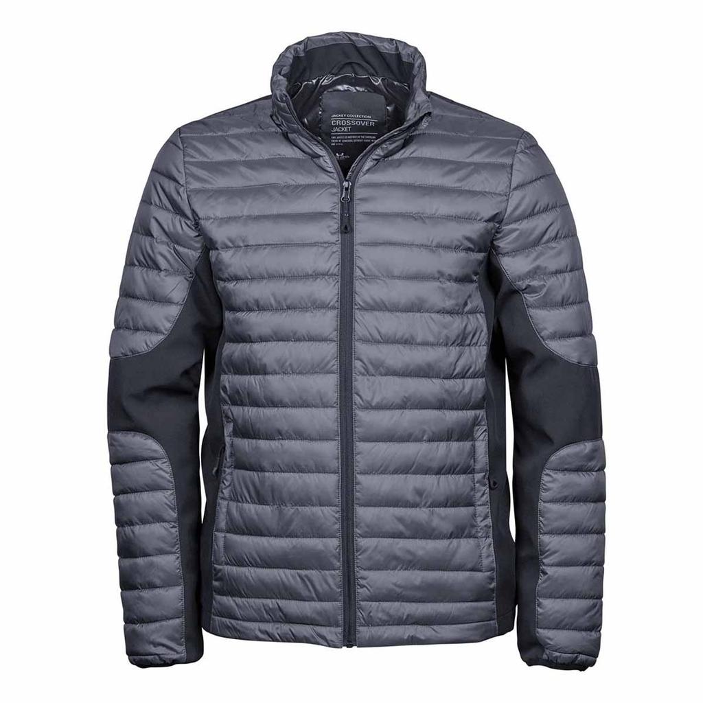 Teejays Mens Padded Crossover Jacket Полная молния