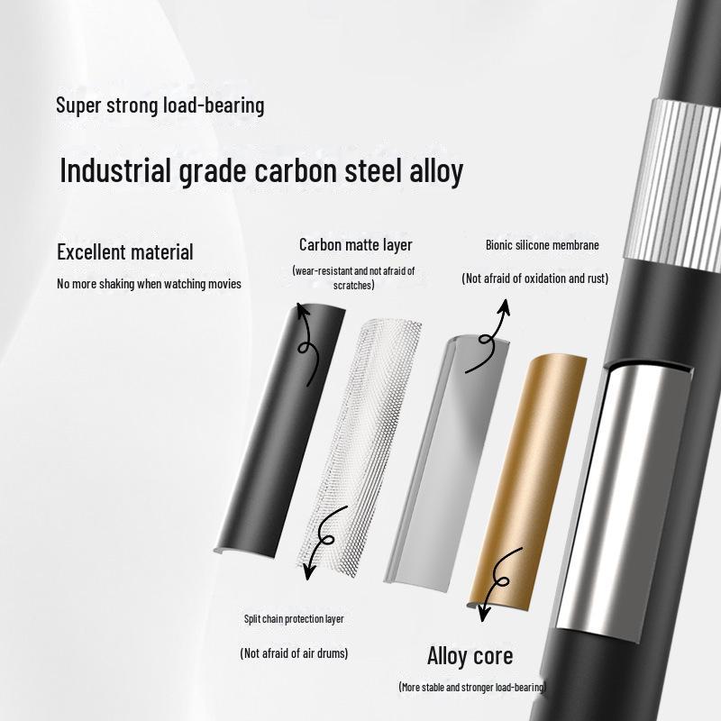 Retractable Floor Projector Stand with Metal Tray for Home & Office