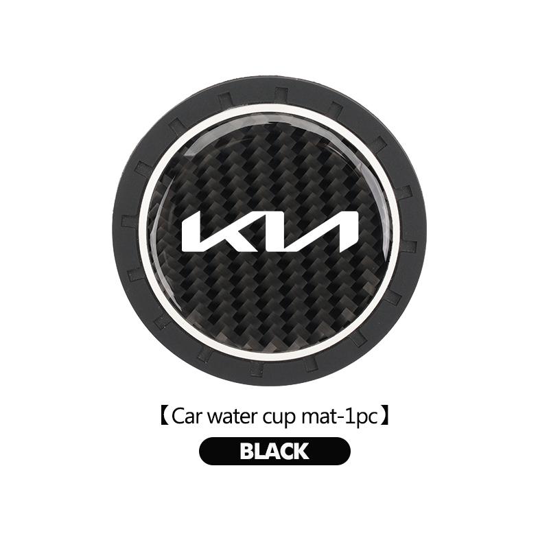 CNR2 1/2pcs Car Silicone Coasters Water Cup Pads Non-Slip Mats For KIA Stinger Optima Cerato Soul Venga Forte Spectra Sedona