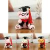Adorable Graduation Teddy Bear Plush Toy With Glasses And Short Plush Material