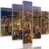 Five Piece Picture Canvas Print, Chicago by Night