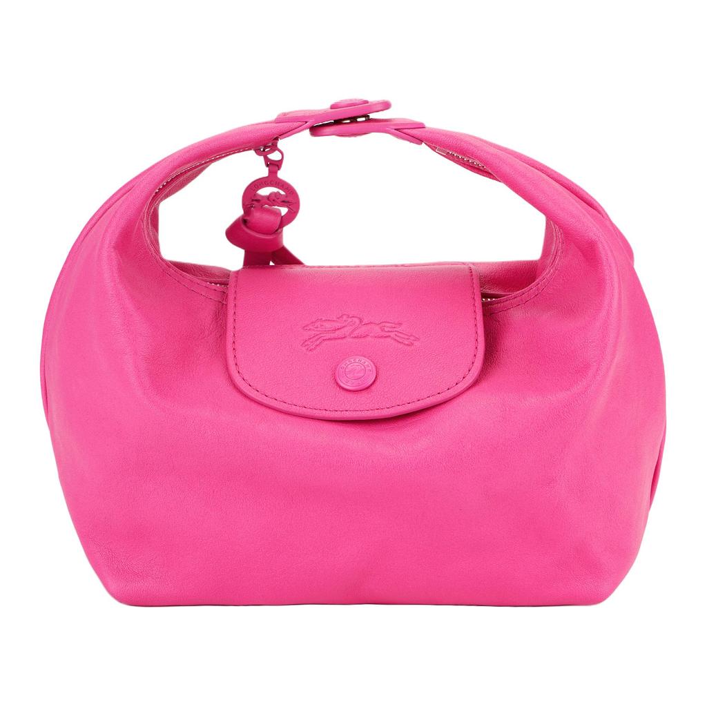 Longchamp Le Pliage Xtra Передний тисненый логотип Кожа ягненка Ланч-бокс Сумка-тоут Tofu Женские сумки-тоут Розовый 10291HFR618