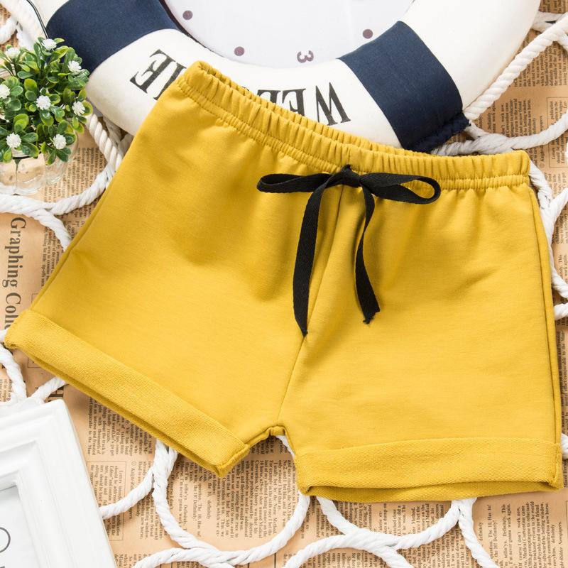 Летняя верхняя одежда Шорты для мальчиков и девочек Пятиточечные брюки, Тонкие пляжные брюки для детей маленького и среднего размера