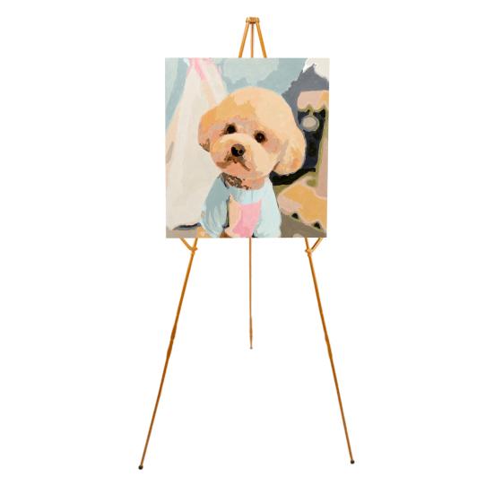 Display Stand Adjustable Height Anti-slip Solid Collapsible Fixed Poster Metal Wedding Sign White Easel Stand The Party