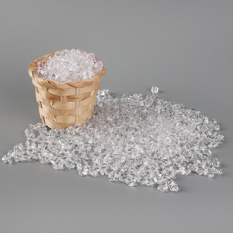1 Set Mini Transparent Ice Broken Ice Stones Ice Grains Simulation Props For Dollhouse Decoration Miniature Home