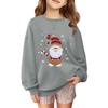 Children's Fashionable Casual Long-sleeved Loose Christmas Print Pullover Sweatshirt