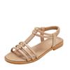 -Roman Sandals Summer New Bohemian Retro Hollow Flat Comfortable Travel Beach Shoes