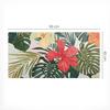Protective Desk Pad with Tropical Flowers and Leaves Print 90x45 cm