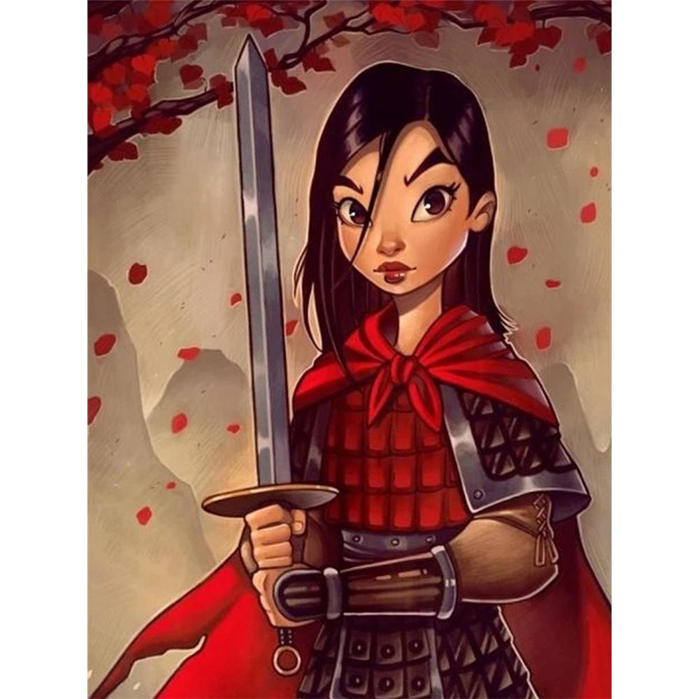 Disney Diamond Painting Mulan themed Art Painting Illustration Cartoon 5D Diamond Cross stitch Mosaic Home Decoration Gift