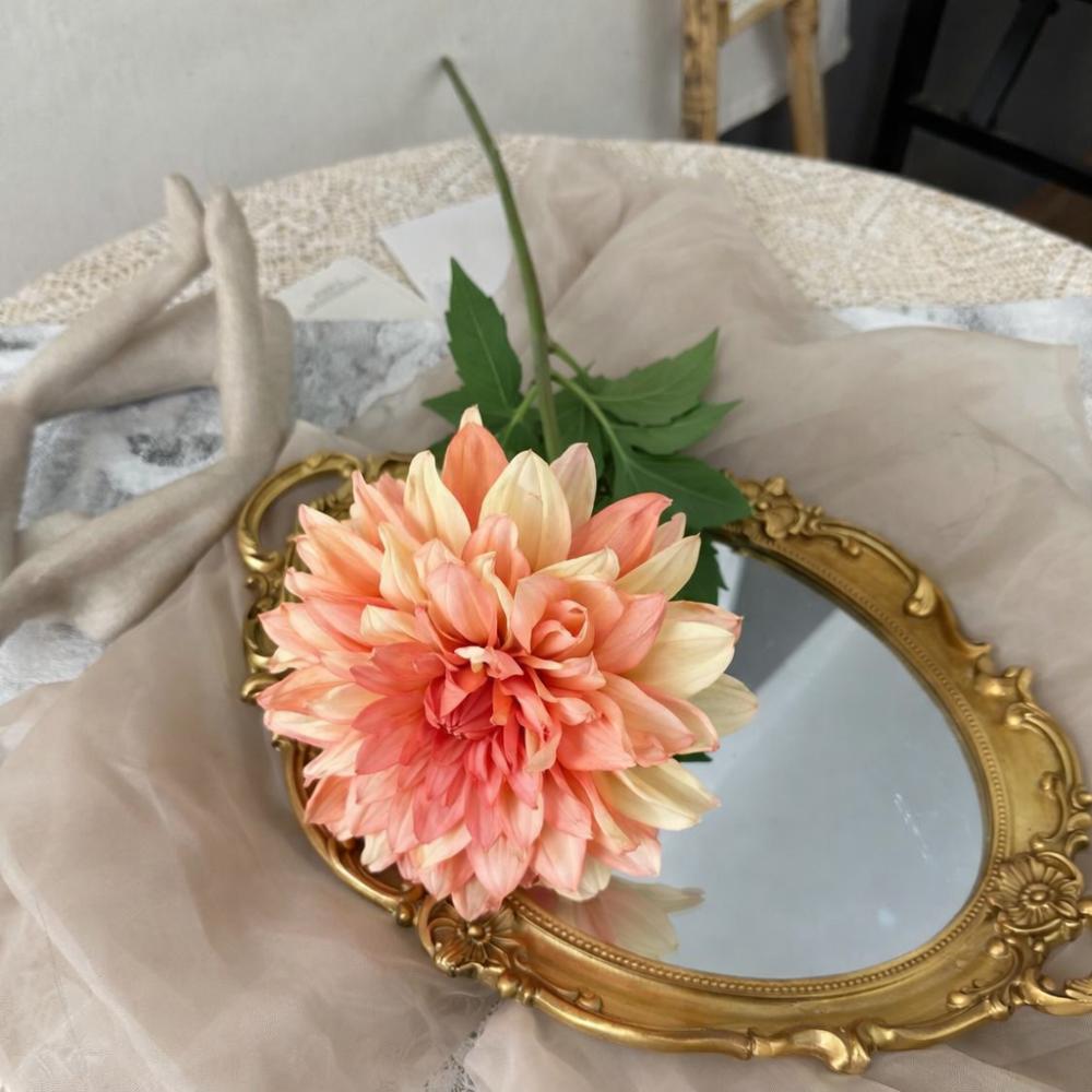 Handmade Craft Artificial Dahlia Flowers 64cm Length Silk Fake Flowers Festival Party Supplies Floral Fake False Flowers