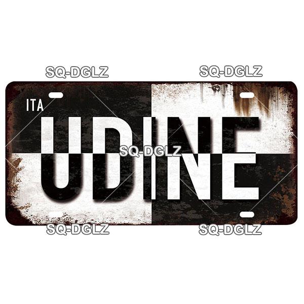 [SQ-DGLZ] Итальянский городской номерной знак, металлический знак, винтажная табличка, жестяная вывеска, настенный декор, декор для бара, плакат с флагом DULIN/ROMA/MILAN