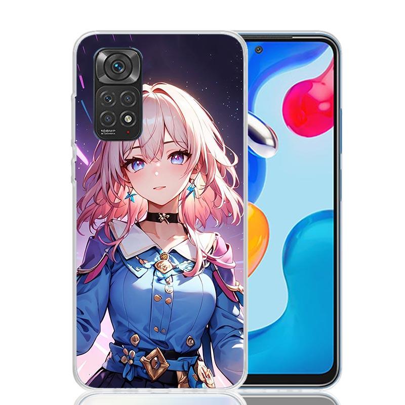 Чехол для телефона Honkai Star Rail Марч 7-е для Xiaomi Redmi Note 15 14 13 12S 12 Pro Plus 11S 11E 11 11T 10S 10 Искусство Мягкий Узор Чехол