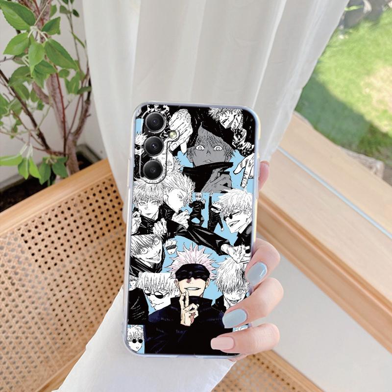 Мягкий прозрачный силиконовый чехол с рисунком аниме для Xiaomi Redmi Note 13 Poco C65 Samsung A55 M35 S24 iPhone Camera противоударный защитный бампер
