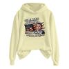 Ladies Fashion Casual Long Sleeve Printed Round Neck Hoodie Pullover Top