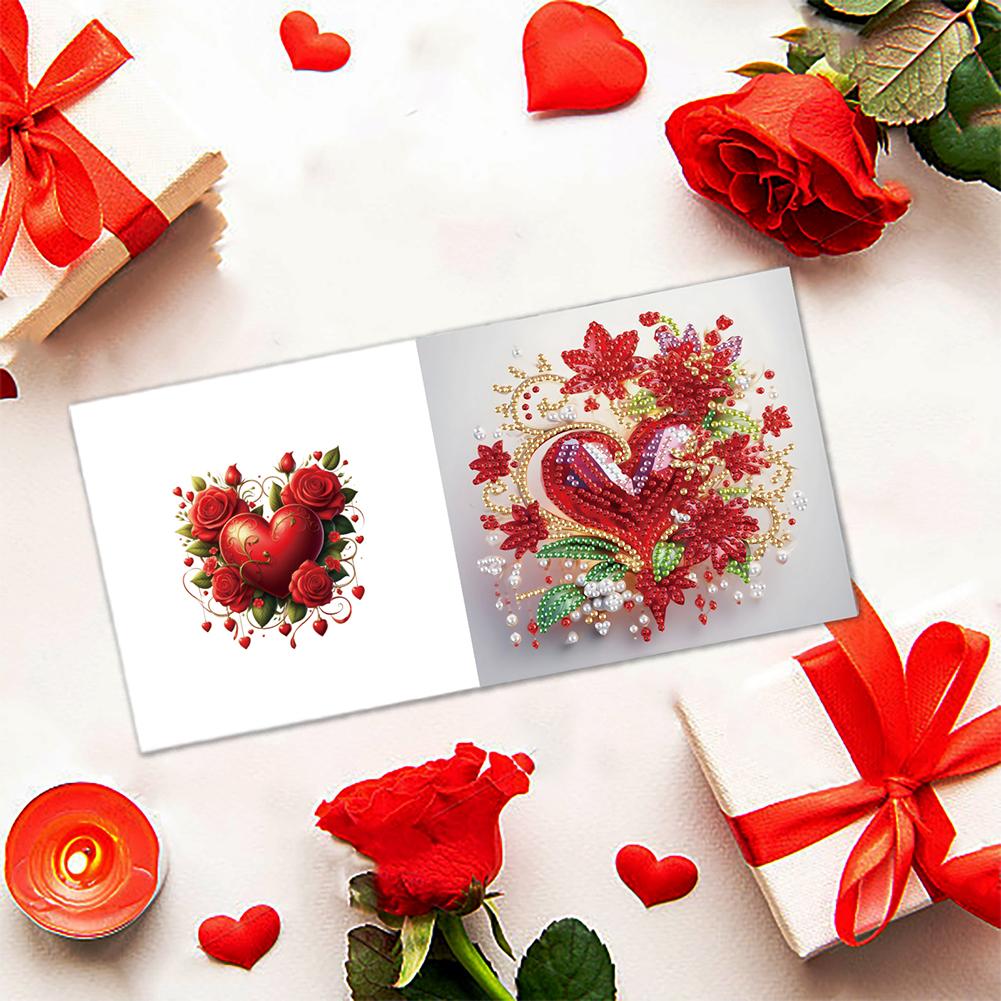 6 шт. Ангел с бриллиантами ручной работы ко Дню святого Валентина, открытка для DIY алмазной живописи, набор для рисования стразами, для праздничных сувениров