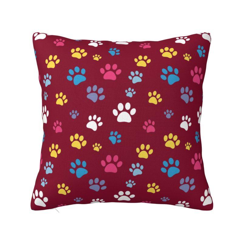 Animal Footprint Dog Paw Cushion Cover x cm Polyester Velvet Throw Pillow Case For Sofa Seat Decoration Bedding Pillowcase