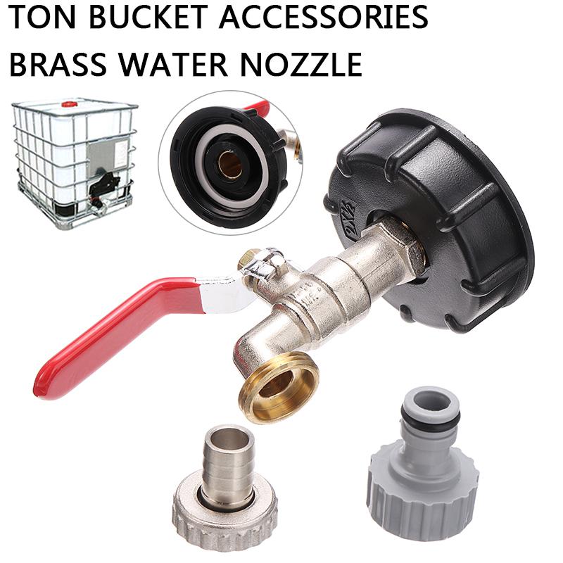 Адаптер IBC S60 X6 с латунным соплом для воды 1/2 для дождевой бочки и резервуаров для дождевой воды