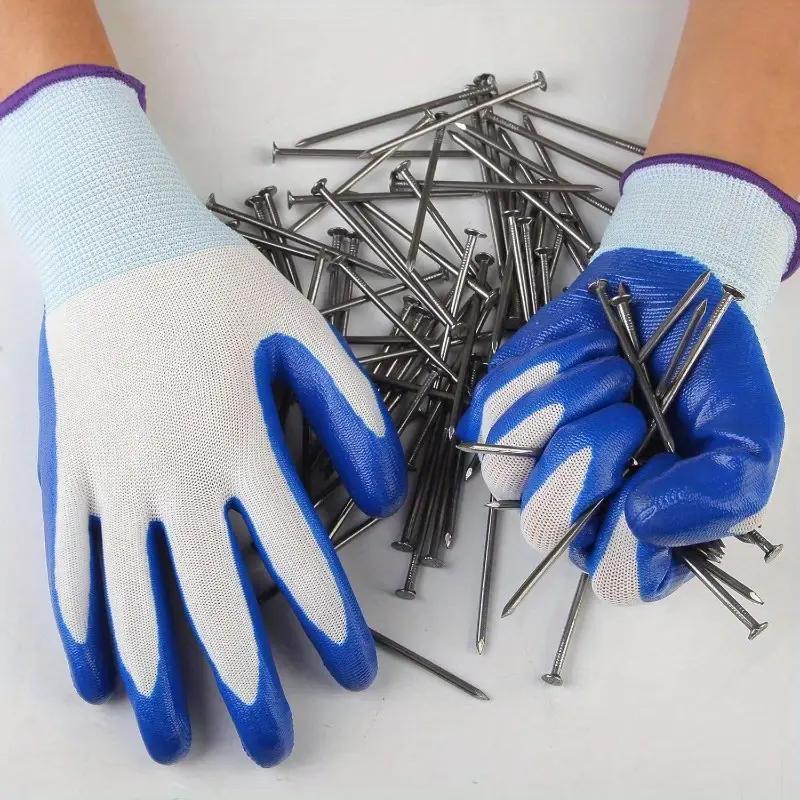 12 пар защитных рабочих перчаток с полиуретановым покрытием, бесшовной вязки, промышленные рабочие перчатки для труда, захват с полиуретановым покрытием для строительства, сборки