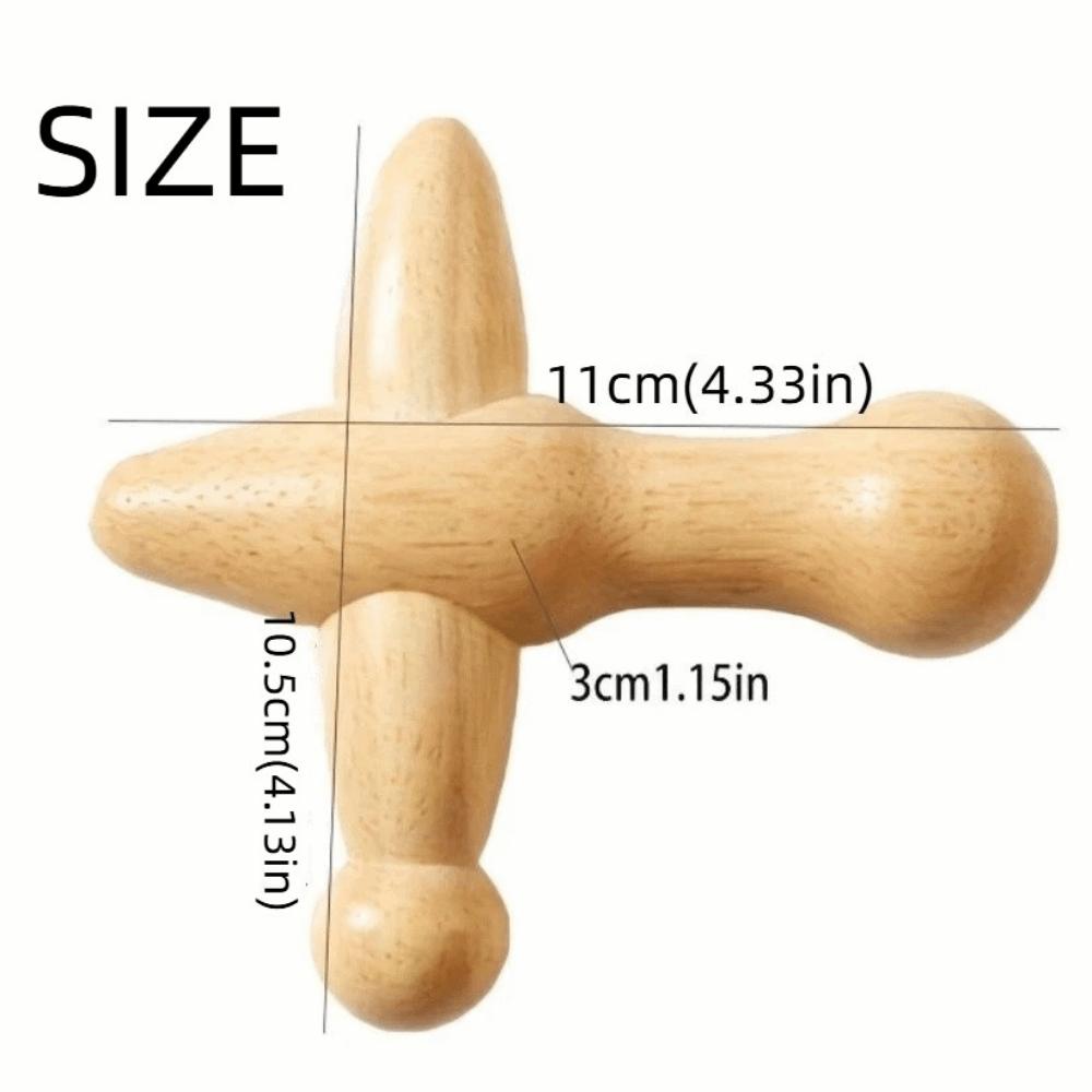 Handheld Wood Massage Roller Wood Trigger Point Massager Lymphatic Drainage