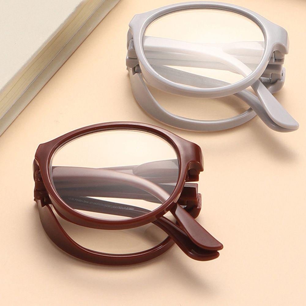 For Partents Circular Portable Eyewear Foldable Presbyopic Glasses Elderly Glasses Reading Glasses